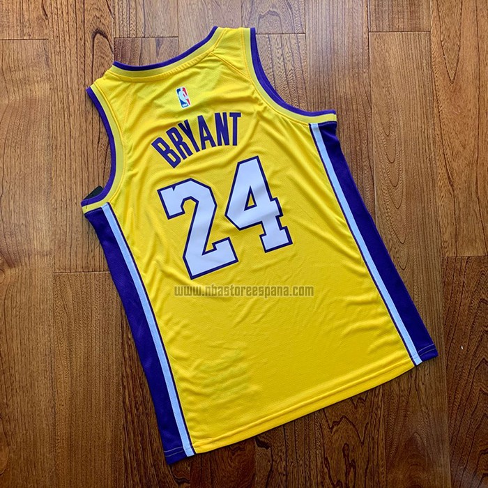 Camiseta Los Angeles Lakers Kobe Bryant NO 24 Retirement 2017-2018 Amarillo